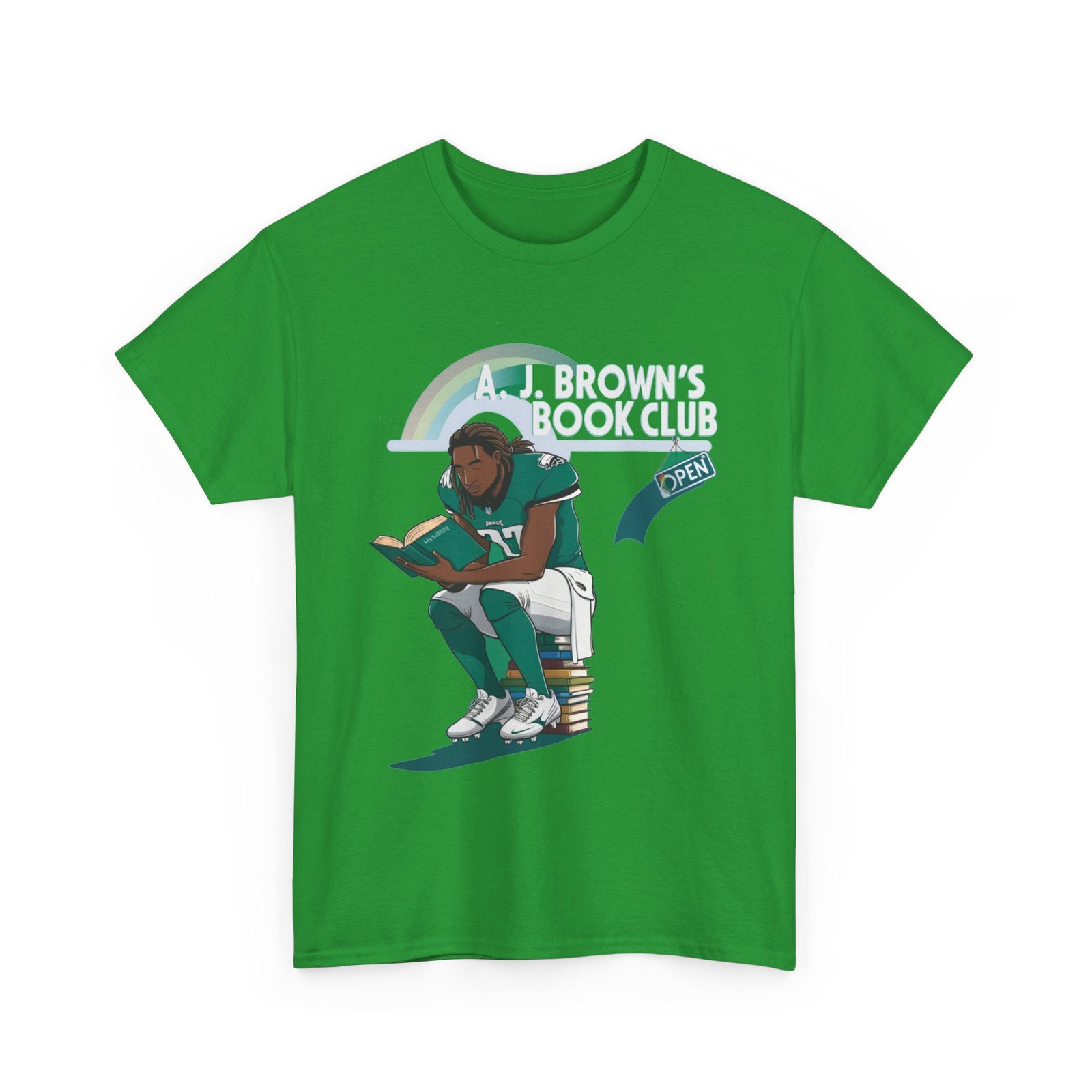 AJ Brown Philadelphia Eagles t shirt | NFL Fan Apparel | AJ's Book Club Crewneck Sweatshirt, vintage philadelphia shirt Heavy Cotton Tee - Image 11