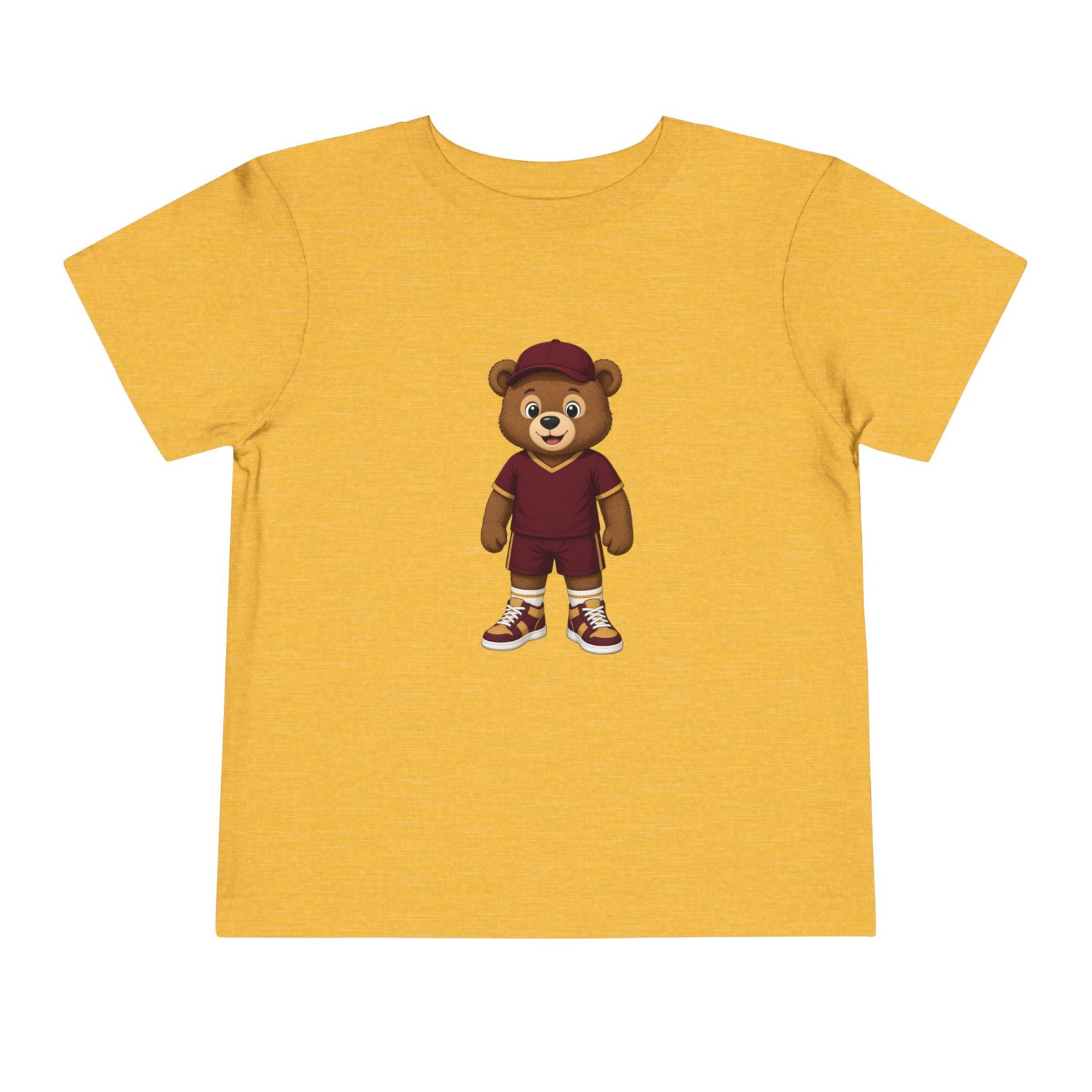 Washington Football Teddy Bear Kids T Shirt | Red Gold Football Bear Tee | Kids Football Fan Shirt | Toddler (2T–5/6T) - Image 13