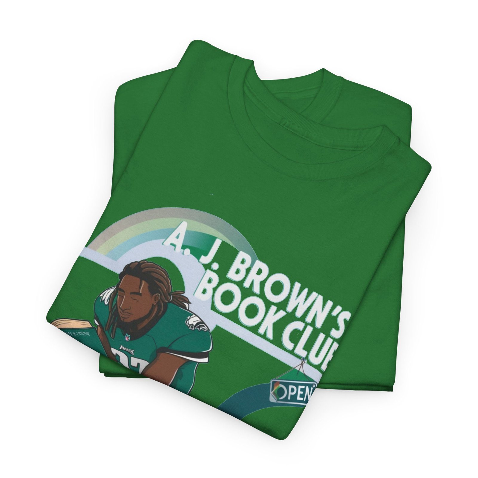 AJ Brown Philadelphia Eagles t shirt | NFL Fan Apparel | AJ's Book Club Crewneck Sweatshirt, vintage philadelphia shirt Heavy Cotton Tee - Image 25