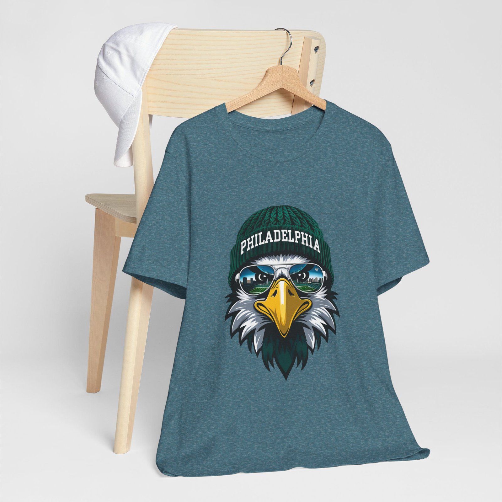 Philly Football T-Shirt | Cool Mascot with Glasses | Vintage Philly Fan Apparel | Retro Football Tee, philly goose , philadelphia eagles - Image 70