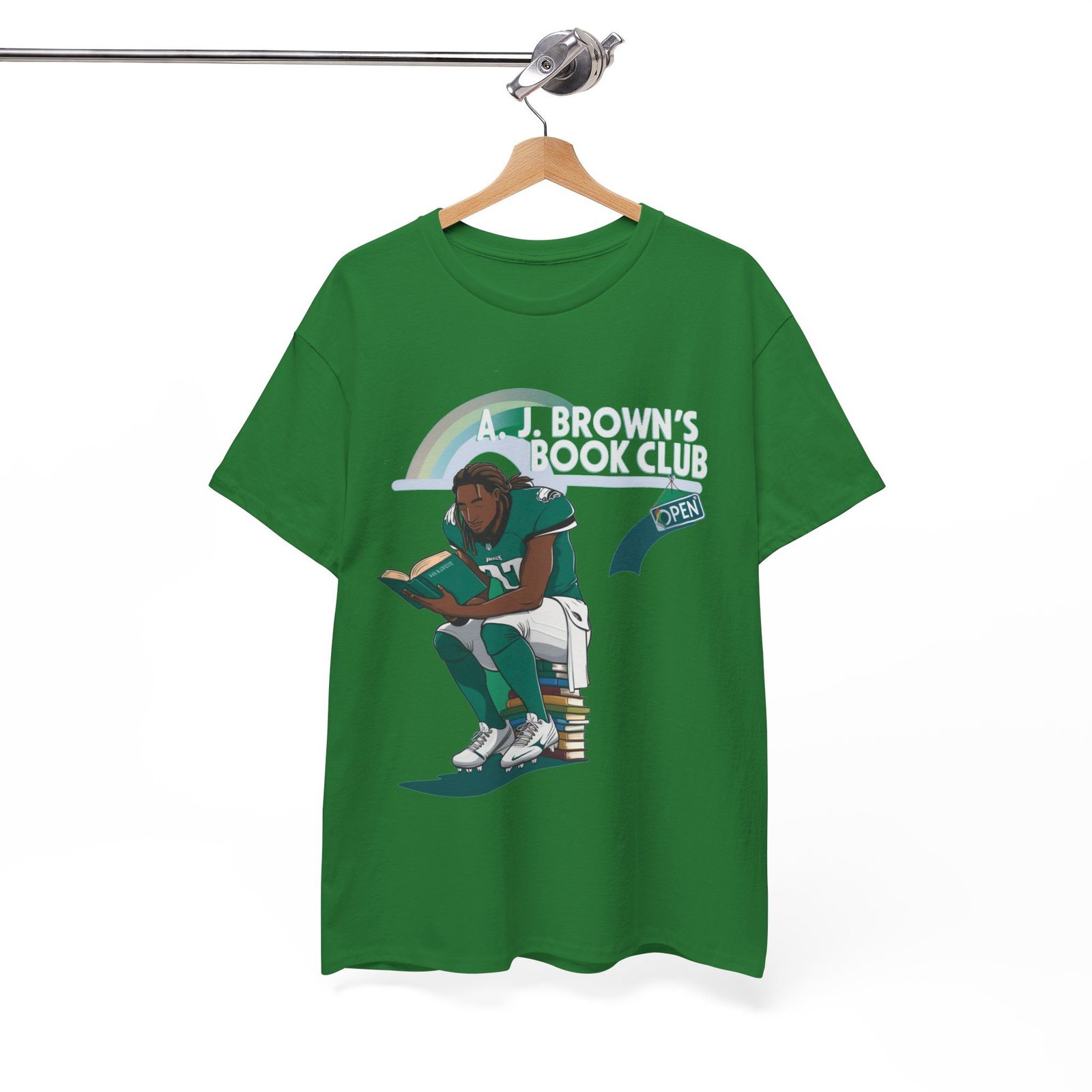 AJ Brown Philadelphia Eagles t shirt | NFL Fan Apparel | AJ's Book Club Crewneck Sweatshirt, vintage philadelphia shirt Heavy Cotton Tee - Image 22