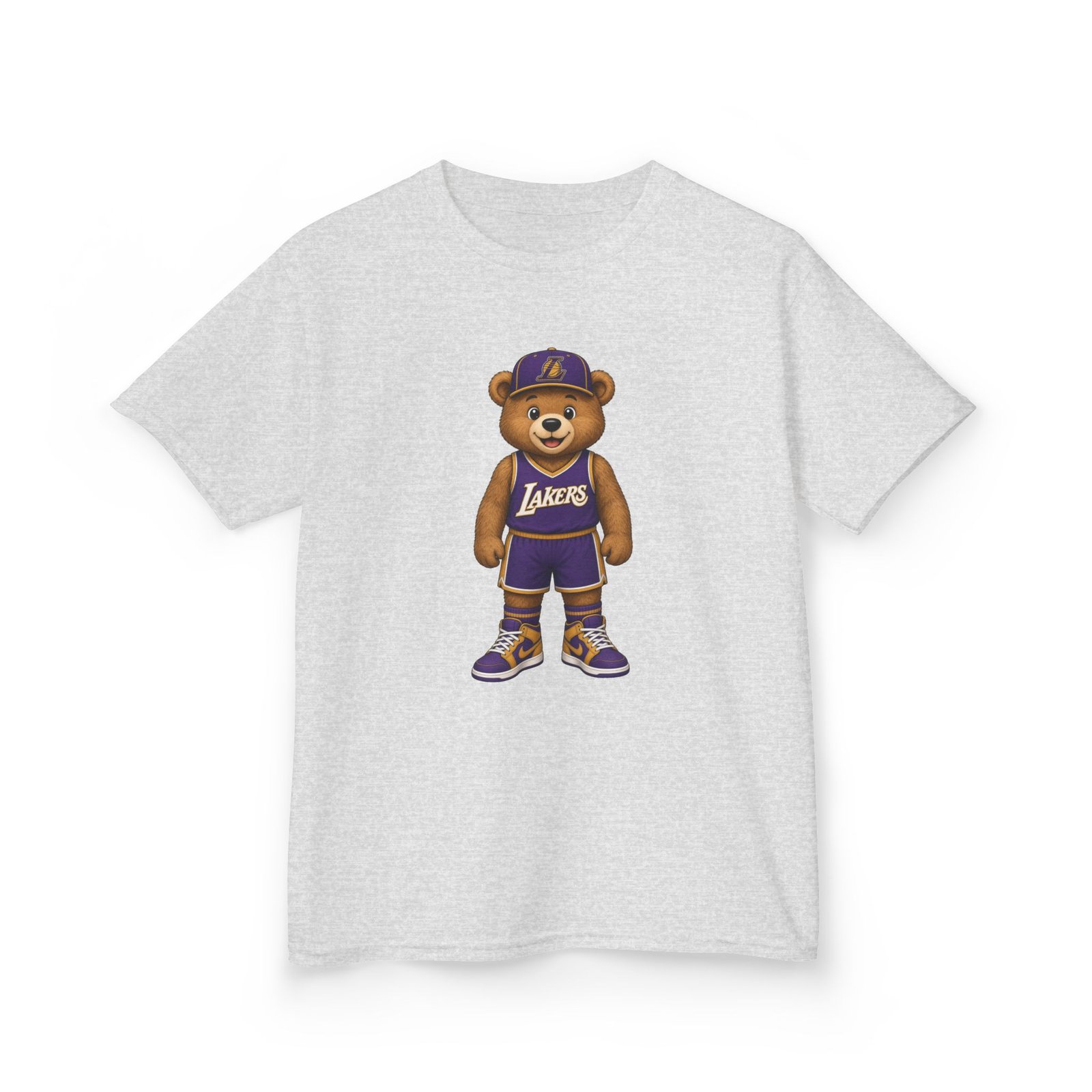 Lakers Teddy Bear Kids T Shirt | Los Angeles Basketball Shirt | Cute Bear Tee | Lakers Fan Gift | Kids (XS–XL - Image 11
