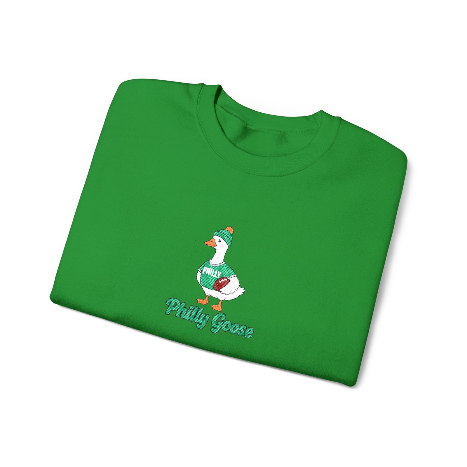 Philly Goose Embroidered Sweatshirt – Philadelphia Football Crewneck, Funny Goose Game Day Pullover, Cozy Green Philly Fan Gift for Men & Women - Image 51