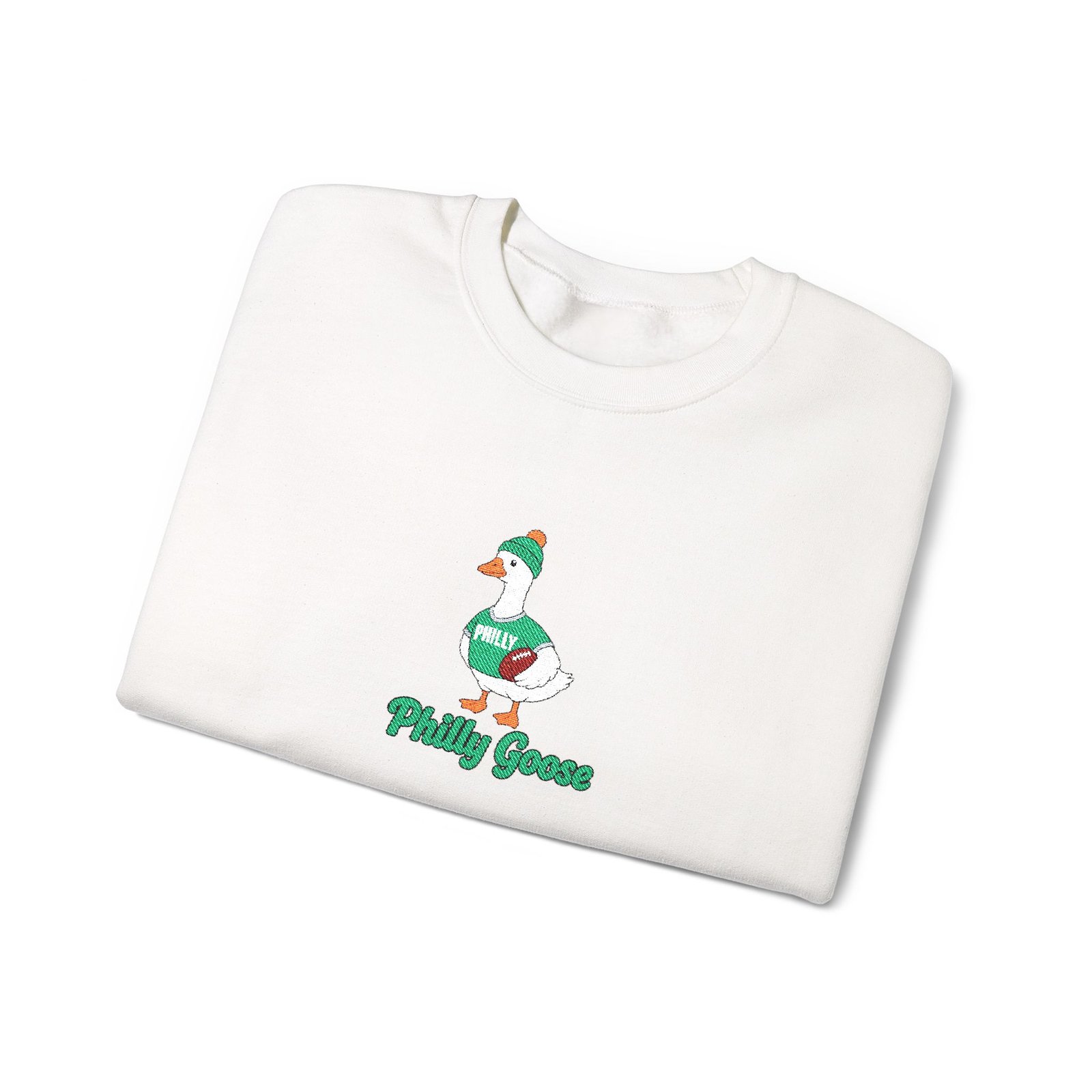 Philly Goose Embroidered Sweatshirt – Philadelphia Football Crewneck, Funny Goose Game Day Pullover, Cozy Green Philly Fan Gift for Men & Women - Image 9