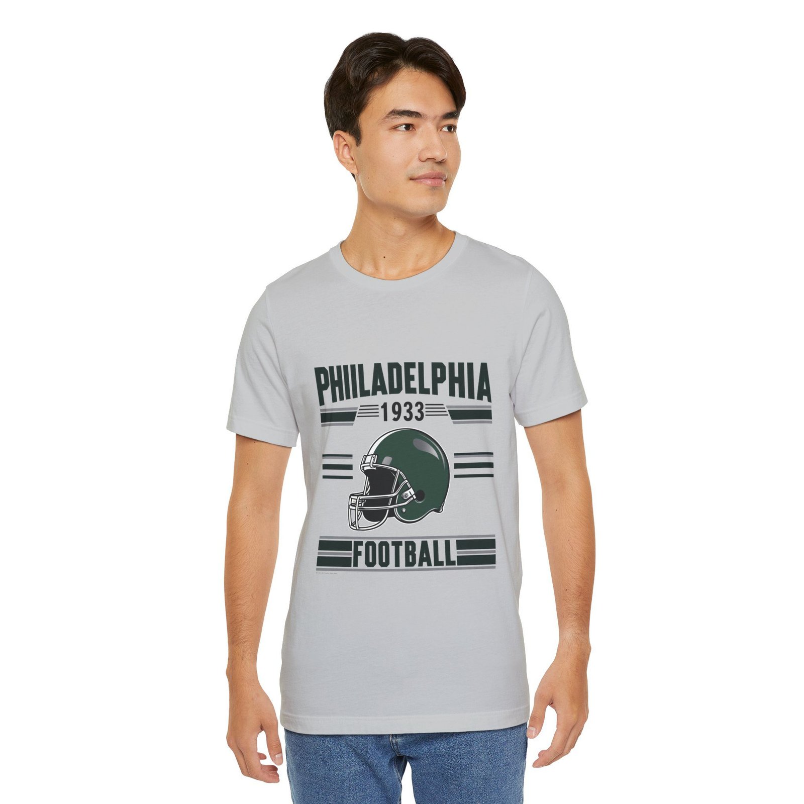 Philadelphia Football Retro T-Shirt | Eagles Game Day Gear | Philly Sports Apparel | Vintage Philadelphia Unisex Jersey Short Sleeve Tee - Image 15