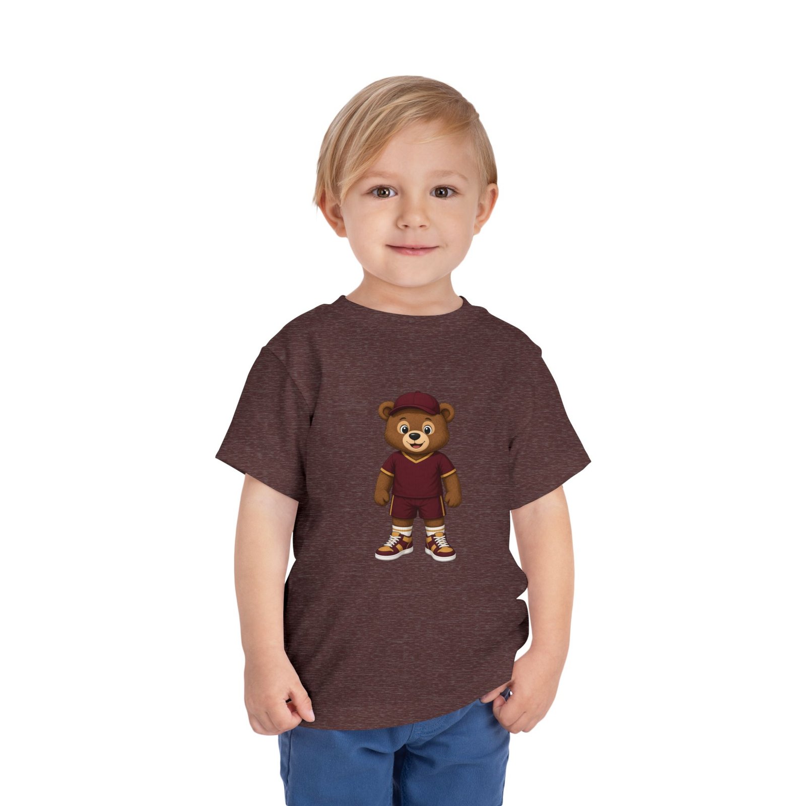 Washington Football Teddy Bear Kids T Shirt | Red Gold Football Bear Tee | Kids Football Fan Shirt | Toddler (2T–5/6T) - Image 22
