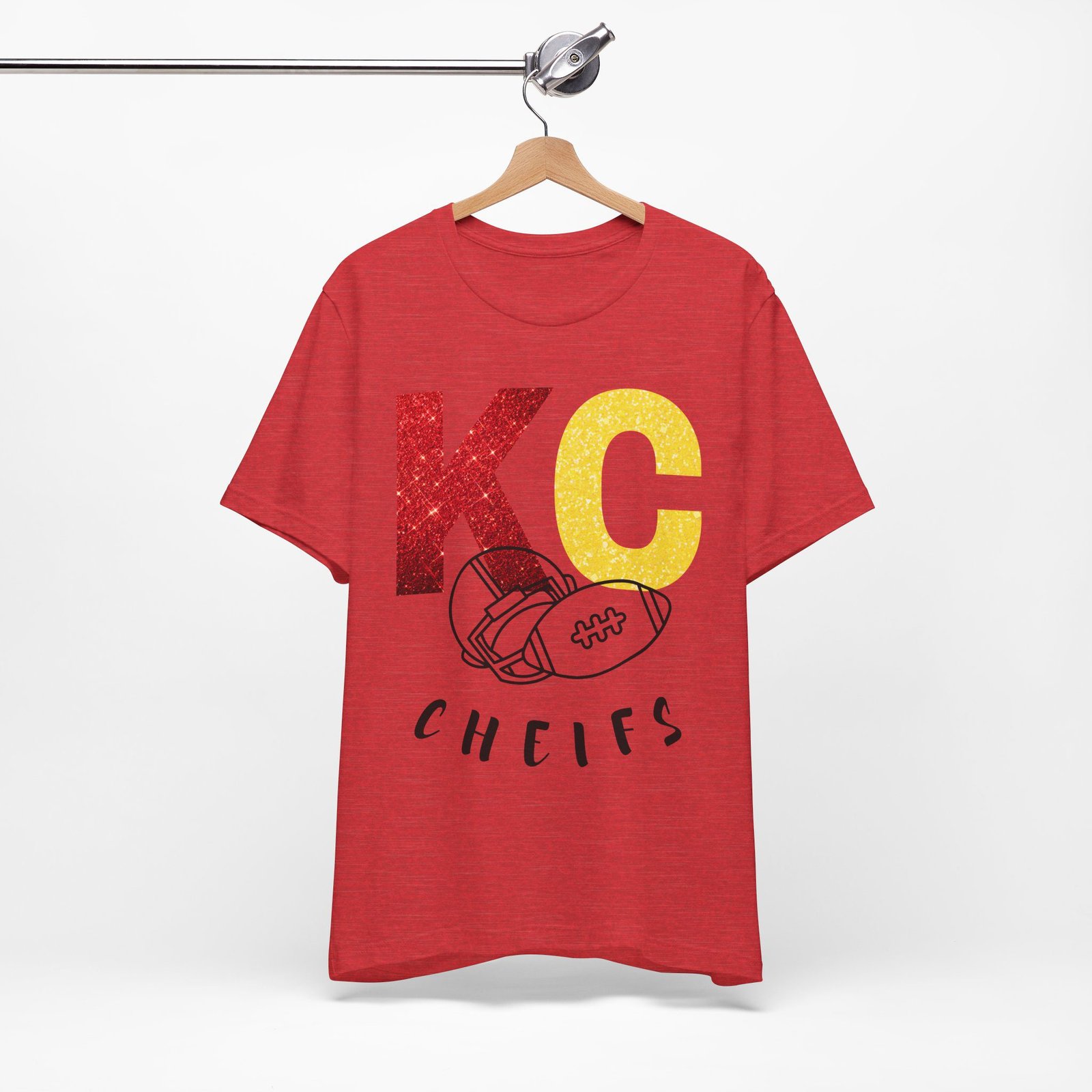 Kansas City Chiefs t shirt | KC Chiefs Hoodie | Vintage Football Pullover | Game Day Apparel | Gift for Chiefs Jersey Short Sleeve Tee - Image 43