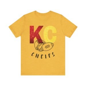 Alternative view of Kansas City Chiefs t shirt | KC Chiefs Hoodie | Vintage Football Pullover | Game Day Apparel | Gift for Chiefs Jersey Short Sleeve Tee