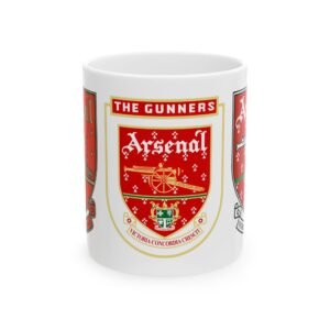 Alternative view of Vintage Arsenal Mug | Retro Arsenal FC Ceramic Cup | Gunners Fan Gift | Classic Football Mug Ceramic Mug, (11oz, 15oz)