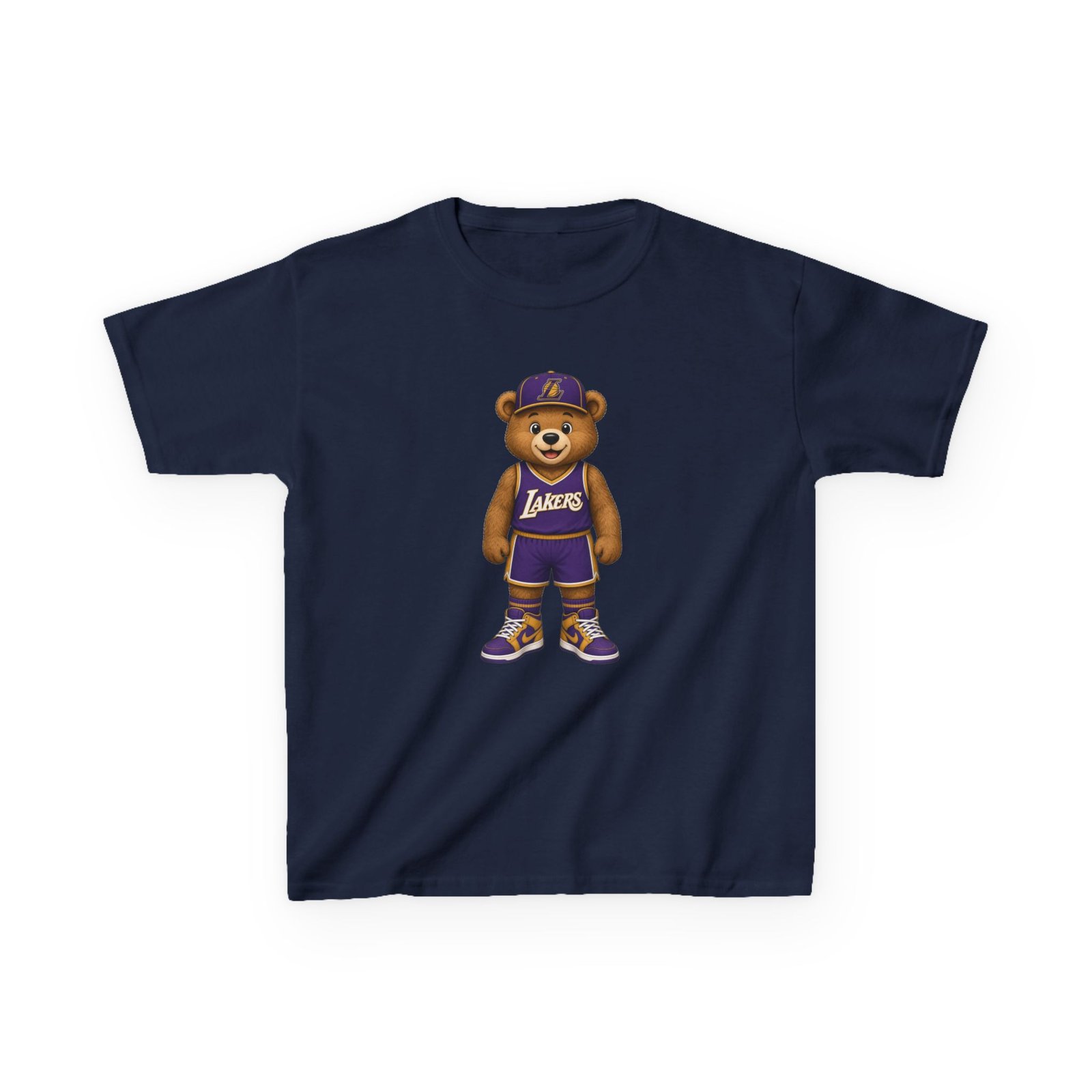 Lakers Teddy Bear Kids T Shirt | Los Angeles Basketball Shirt | Cute Bear Tee | Lakers Fan Gift | Kids (XS–XL - Image 19