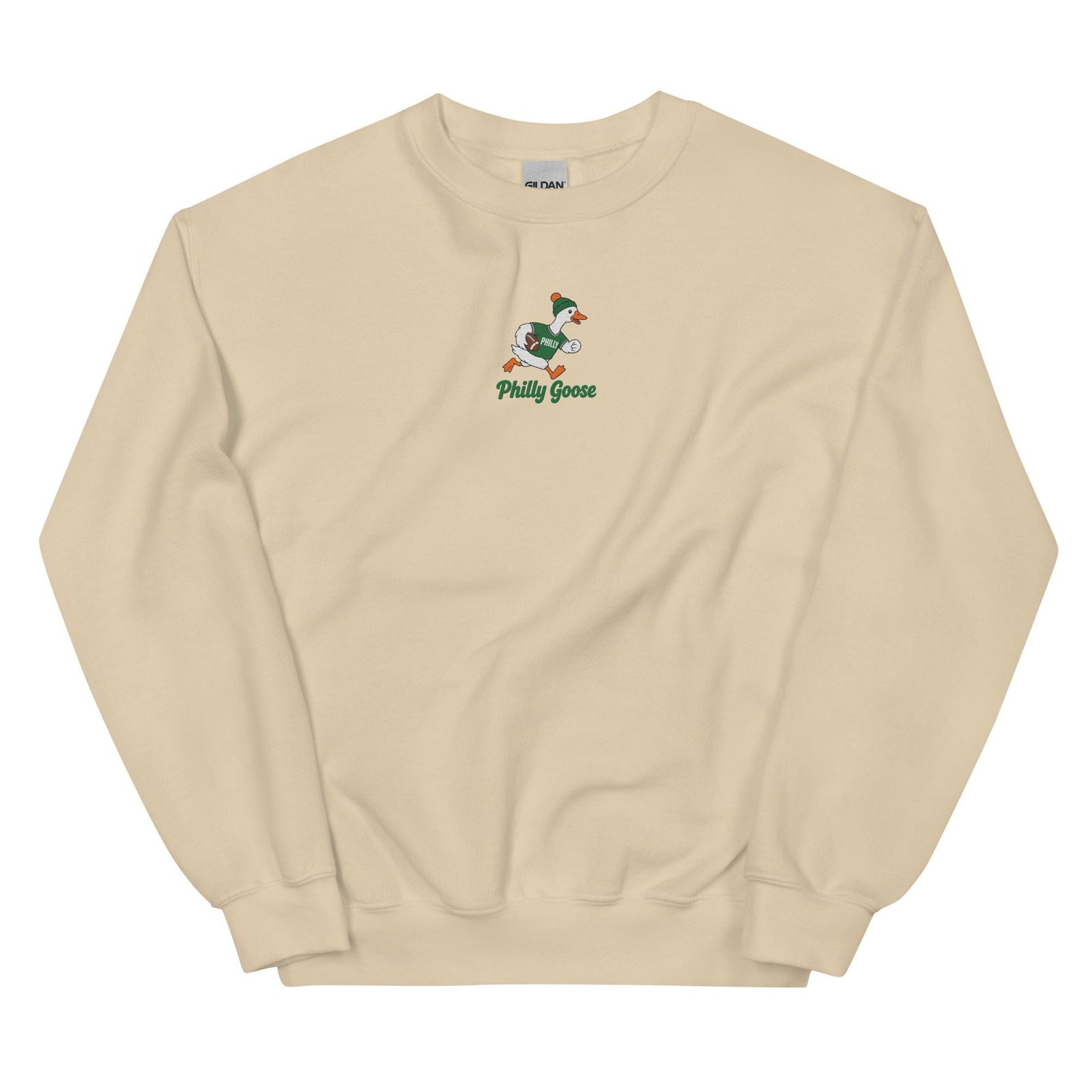 Philly Goose Embroidered Sweatshirt – Philadelphia Football Crewneck, Funny Goose Game Day Pullover, Cozy Green Philly Fan Gift for Men & Women - Image 9