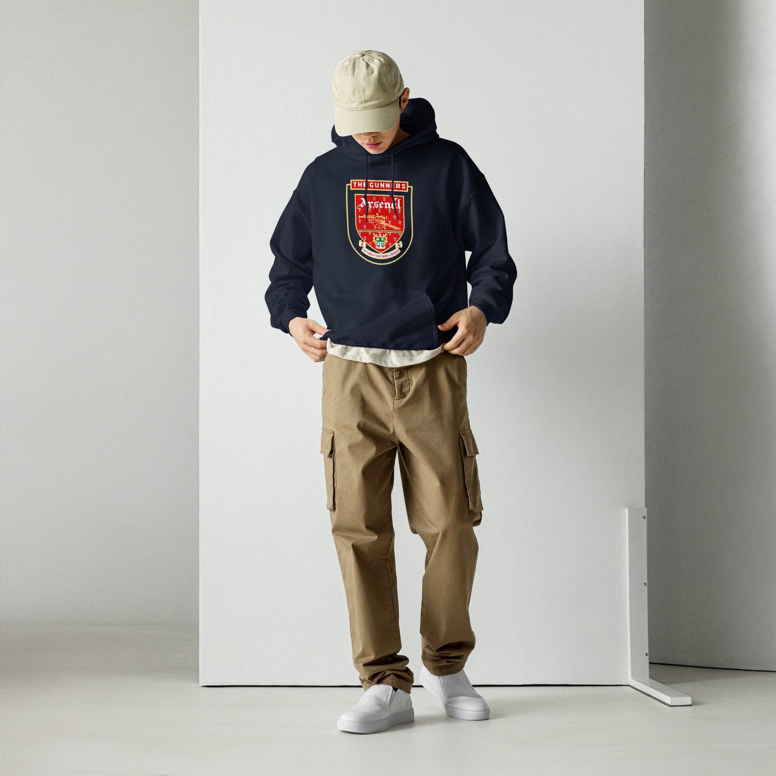 Retro Vintage Arsenal Logo Hoodie| Arsenal Fan Tee | Arsenal FC Apparel | Gift for Him or Her - Image 2
