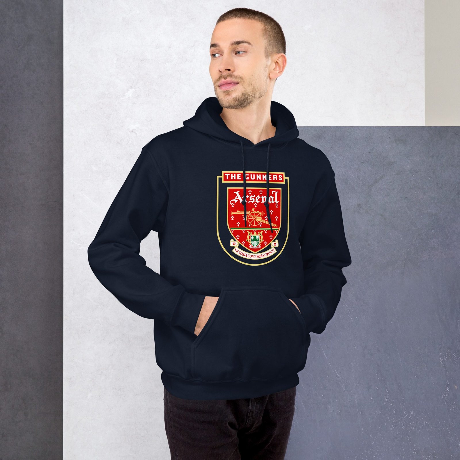 Retro Vintage Arsenal Logo Hoodie| Arsenal Fan Tee | Arsenal FC Apparel | Gift for Him or Her - Image 3