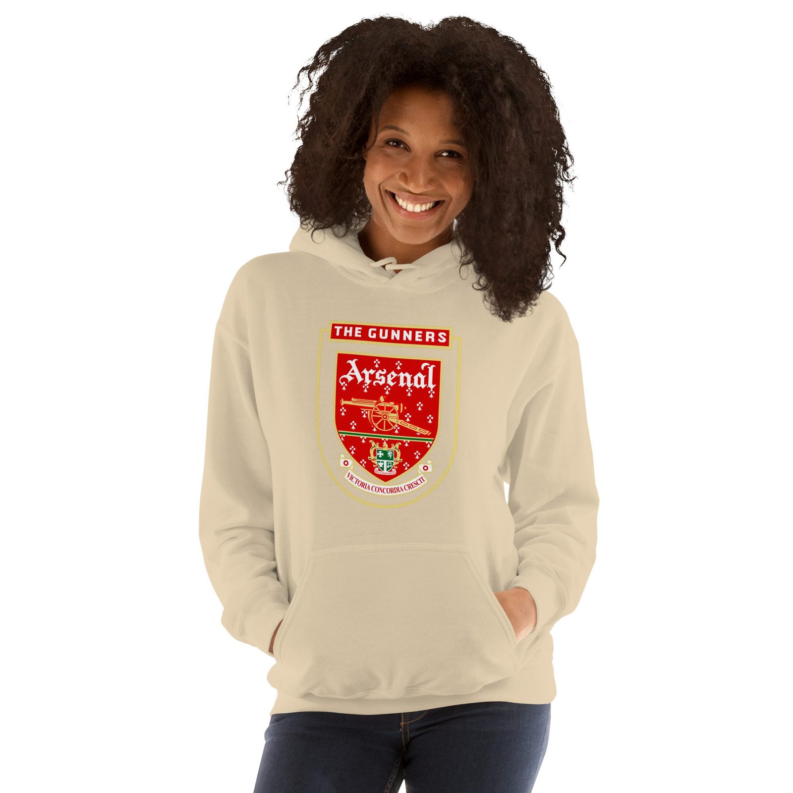 Retro Vintage Arsenal Logo Hoodie| Arsenal Fan Tee | Arsenal FC Apparel | Gift for Him or Her - Image 6